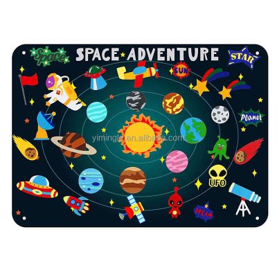 China Outer Space Flannel Felt Board Eco-friendly Material Story Set Storytelling Game Kit Solar System Universe Astronaut Alien Planet Galaxy Wall Hanging for sale