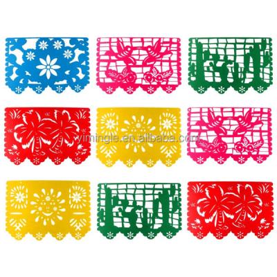 China Garland Bunting Fiesta Paper Cut Banner Mexico Day Of The Dead Party Eco-friendly Decoration Party Decoration Day Of The Dead Hanging Flag Dia de los Muertos Picado for sale