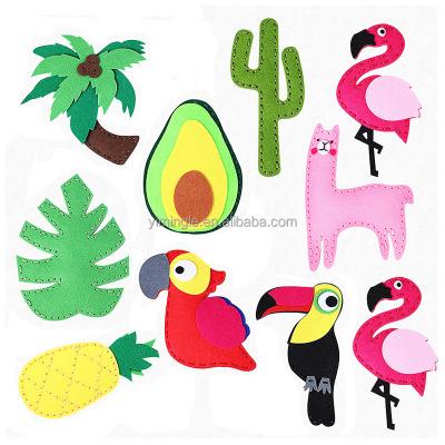 China Jungle Eco-Friendly Material Woodland Safari Forest Animals Handmade Sewing Kit Set Craft DIY Kids Educational Garland Decor Felt Plush Stuffed Stitch for sale