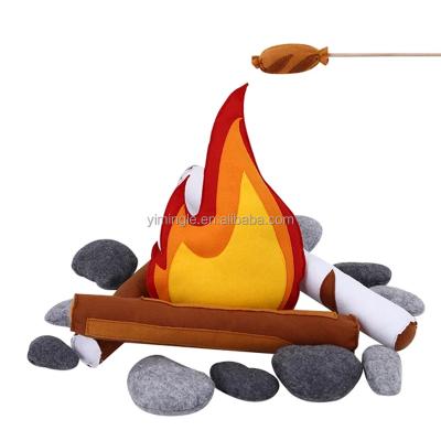 China Campfire Eco-friendly Material Shape Pretend Handmade DIY Toy Playset Gift Camping Game Felt Plush Kids Home Decor Stuffed Indoor Education for sale