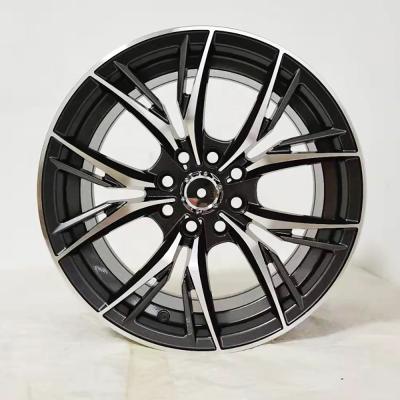 China Factory rines 17x7.5 4 holes 4x100 black machine face car alloy wheel aluminum rims for sale