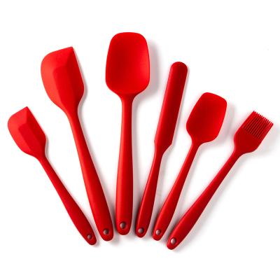 China Viable Utensils Mini Silicone Bakeware Spatula 5 Piece Kitchen Heat Resistant Cooking Set for sale