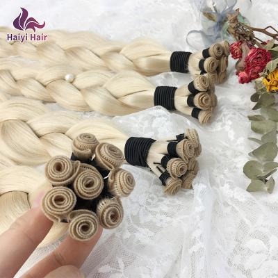 China 100% Hand-tied High Quality Drawn Blonde Dimensional Highlight Double Weft Hair Sew In Hair Extensions for sale