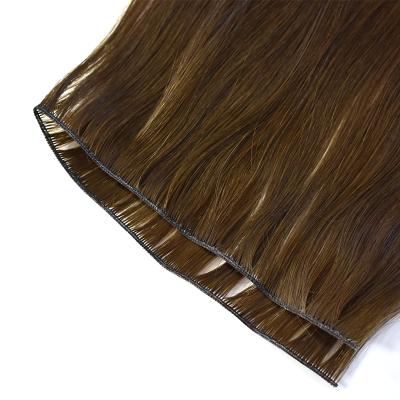 China Professional Good Quality Hot Silky Straight Double Drawn Genie Hair Factory Styles Russian Wave Weft Extensions for sale