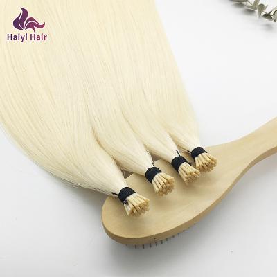 China Virgin Italy Keratin Cuticle Aligned Pulled Wave Silky Straight Double Stick Me Tip Hair Extension for sale