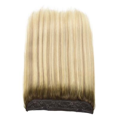 China High Quality 100% Unprocessed Remy Hair One Piece Invisible Wire Halo Hair Extensions for sale