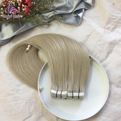 China Silky Wave Straight Double Sided Blonde Hair Extensions 100% Natural Looking Tape Hair Tape In Hair Extension for sale