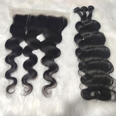 China Body Wave Hair Bundles Cuticle Aligned Hair Unprocessed Indian Raw Silky Straight Virgin Hair Haiyi Wave Hair Bundles for sale