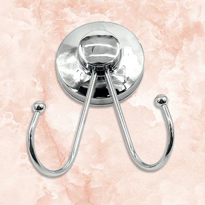 China Casual Strong Removable Metal Hanger Hook Strong Suction Cup Vacuum Towel Hook Magic Towel Hook Holder for sale