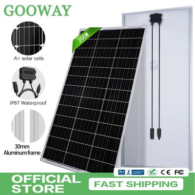 China 12v Solar Panel 200w Mono Off Grid Power For Rv Campervan Boat Caravan Motorhome for sale