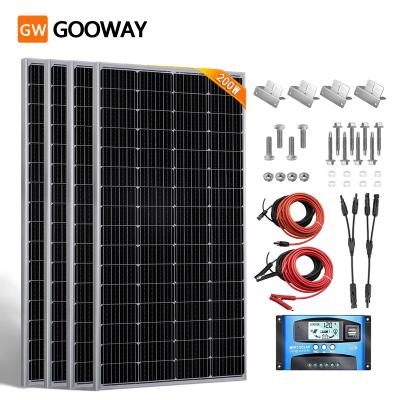 China 200w Solar Panel Kit 12v Battery Charger 60a Controller Rv Camper Boat Caravan for sale