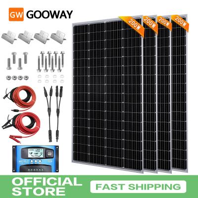 China 200w Solar Panel Kit 12v Battery Charger Controller Rv Camper Boat Caravan Shed for sale