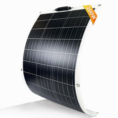 China 200w Flexible Solar Panel 12v Mono Battery For Caravan Rv Boat Camper Van Shed for sale