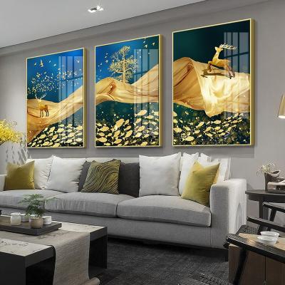 China Customized high quality resin painting decorate hotel project frame china painting UV printing on acrylic paint for sale