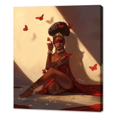 China African Art Canvas Home Wall Decor African Woman Painting Original African Painting for sale