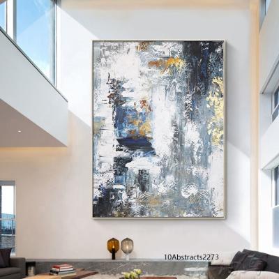 China Original Hand Painted Gold Leaf Wall Art Decor Modern Art Acrylic Extra Large Abstract Oil Painting On Canvas for sale