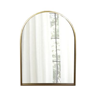 China Fashion Modern Home Gold Hot Selling Decor Metal Wall Decorative Mirror Large For Living Room for sale