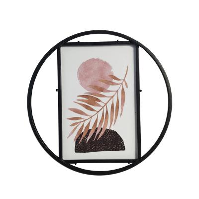 China Personality Environmental Friendly Black Metal Minimalist Desk Inside Picture Stand Picture Frame Desk Or Picture for sale