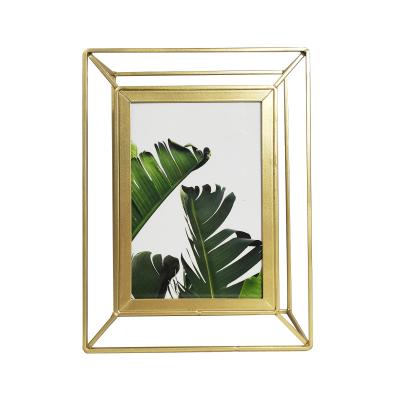 China Environmentally Friendly Dry Home Decorative Eternal Retro Diy Metal Plant Specimen Leaf Picture Frame Photo Frame for sale