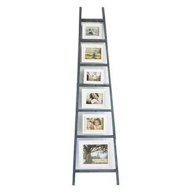 China Decorative High Quality Wooden Ladder Photo Frame Multi Blank Photo Frame for sale