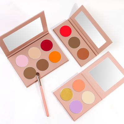 China Private Custom Moisturizer Label 6 Colors Concealer Cream Blush Contour Palette In Stock Cream Concealer Palette MOQ 30 for sale