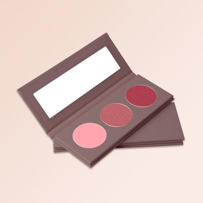 China New Arrival Waterproof Beauty Makeup Tool Blush Private Label 3 Colors Blush Palette for sale