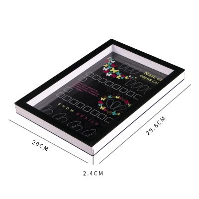 China Private Label Nail Art Display Book Chart Nail Gel Trays OEM Nail Display Book Acceptable 29.8*20*2.4cm for sale