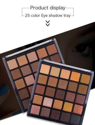 China Private Label Cosmetics Glitter Matte Eyeshadow Palette 25 Color Makeup Palette Waterproof Eyeshadow for sale