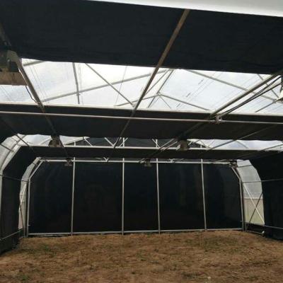 China PE Agricultural Blackout Light Deprivation Greenhouse With Growing Systems for sale