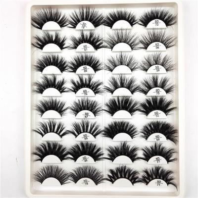 China Long Criss-Cross Style 25mm 3D 100% Pure Handmade Wholesale Mink Eyelashes Real Eyelashes for sale