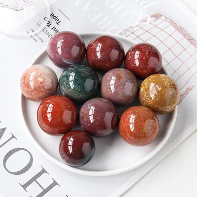 China China Wholesale Natural Ocean Jasper Sphere Crystals Healing Stone Meditation Home Deco for sale