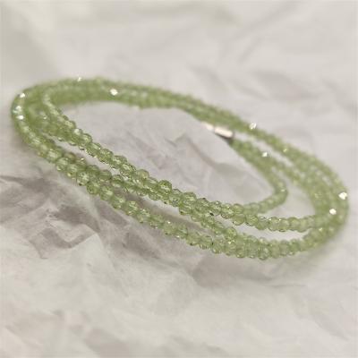 China Wholesale Natural Stone Woven Prehnite Bracelet Healing Crystal Beads Bead Prehnite Bracelets for sale