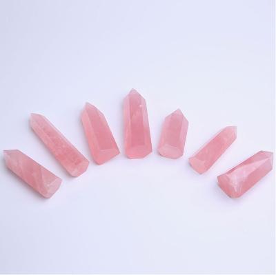 China China Wholesale Natural Crystals Rose Quartz Tower Crystals Healing Stones Home Decori Meditation Crystal Crafts for sale