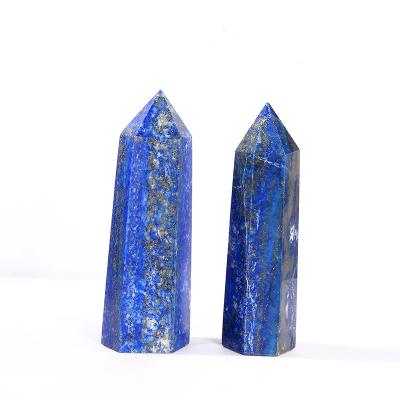 China Wholesale natural lapis lazuli points china crystal lapis lazuli crystal healing stones for fengshui meditation for sale