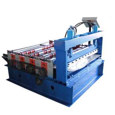 China Building Material Stores Metal Coil And Steel Plate Auto Cut To Length Roll Forming Machine for sale