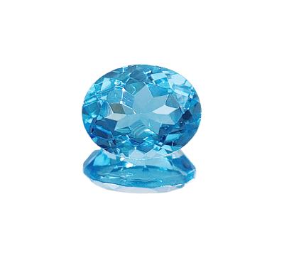 China Fancy Natural Gemstone Topaz Top Quality Best Price 3A Cut Genuine Swiss Blue Flawless for sale