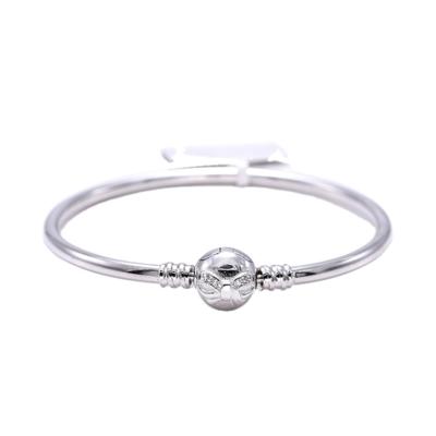 China CLASSIC Elegant Simplicity White Gold Plated New Zirconia Bracelets, 925 Sterling Silver Bangle for sale