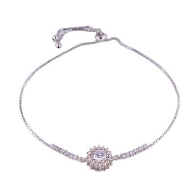 China CLASSIC 925 sterling silver zircon halo bracelet, bracelets for women for sale