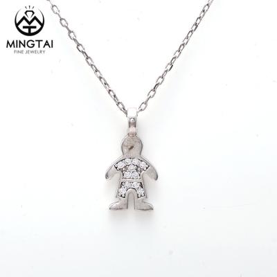 China Cute Rhodium Plated 925 Silver Cute Boy Children's Pendant for sale