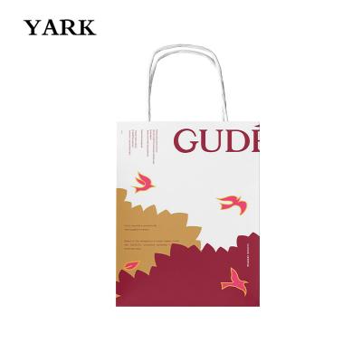 China Eco-Friendly Handmade Shopping Bag Tote Custom Christmas Packing Shopping Paper Gift Bags for sale