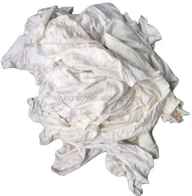 China Strong Oil Water Absorption Capacity Factory Selling Industrial Cotton Rags 25kg Recycled White T-shirt Navy Mopping Rags for sale