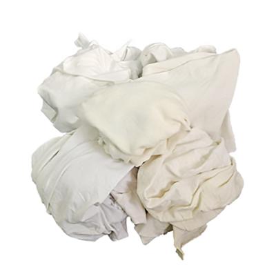 China Hot Selling 100% Marine Industrial Wiping Rags Cleaning Rags White Cotton T-shirt Water Oil Trapo Strong Absorption Capacity for sale