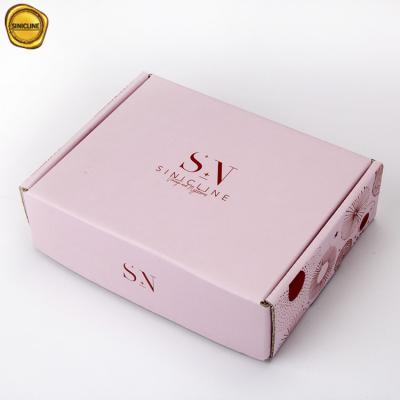 China Most Recycled Materials Sinicline Products Promotion Colored Corrugated Box Cosmetic Shipping Boxes for sale