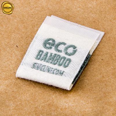 China Sinicline Sustainable Custom rpet Clothes Eco-friendly Woven Organic Cotton Care Labels for sale