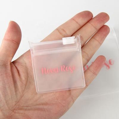 China Recyclable Clear Bag Frosted Custom Small Pouch Jewelry Pouch Zipper Lock Bag Packaging for sale