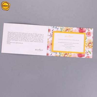 China Best Of Europe Sinicline Selling Eco - Friendly Customized Logo / Bent Pattern Thank You Card Custom for sale