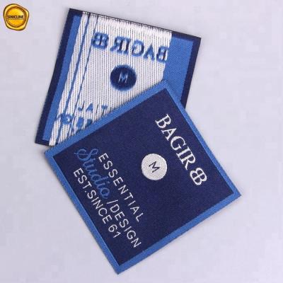 China Sustainable Custom High Density Soft Damask Woven Labels Brand Clothing Labels From Sinicline for sale