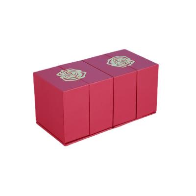 China Hot Sale Metal Packaging Rose Jewelry Box Valentine's Day Gift Box Jewelry Necklace Lifting Set Rose Jewelry Box Storage Box for sale