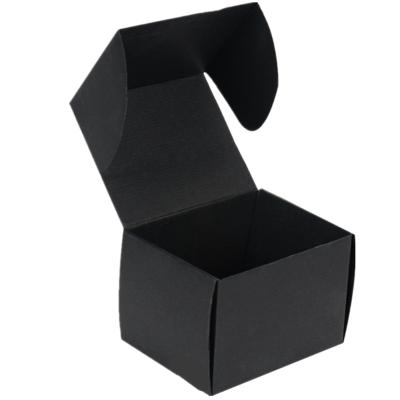 China Black Foldable Paper Box Easy Shipping Handmade Black Paper Box For Shoes Packaging Shipping Carton for sale