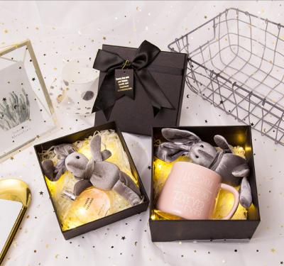 China Handmade Luxury Christmas Gift Box With Ribbon Custom Logo Elegant Color Box Paper Printing for sale